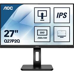 Foto van Aoc q27p2q lcd-monitor 68.6 cm (27 inch) energielabel f (a - g) 2560 x 1440 pixel qhd 4 ms hoofdtelefoonaansluiting, audio-line-in ips led