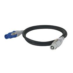 Foto van Showtec blue/white pro power connector doorlink stroomkabel 0,5m