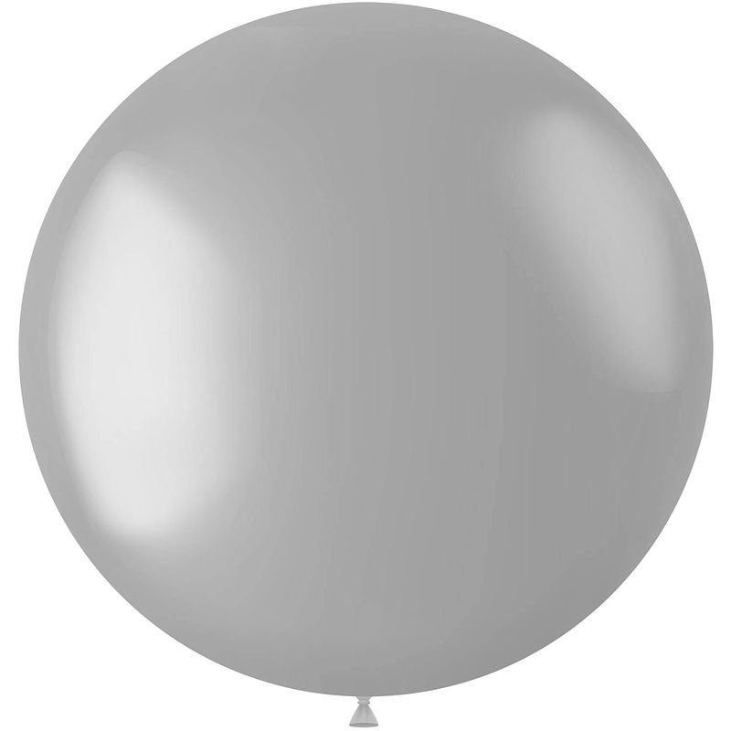 Foto van Folat ballon metallic 78 cm latex zilver