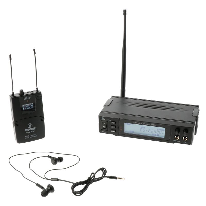 Foto van Devine wmd-ie draadloos in-ear monitorsysteem (823 - 832 mhz)