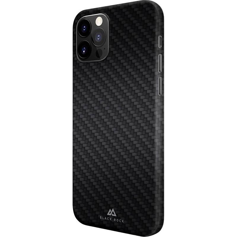 Foto van Black rock ultra thin iced backcover apple iphone 12, iphone 12 pro zwart