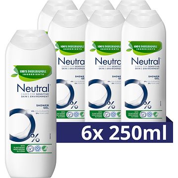 Foto van Neutral showergel 0% 6 x 250ml bij jumbo