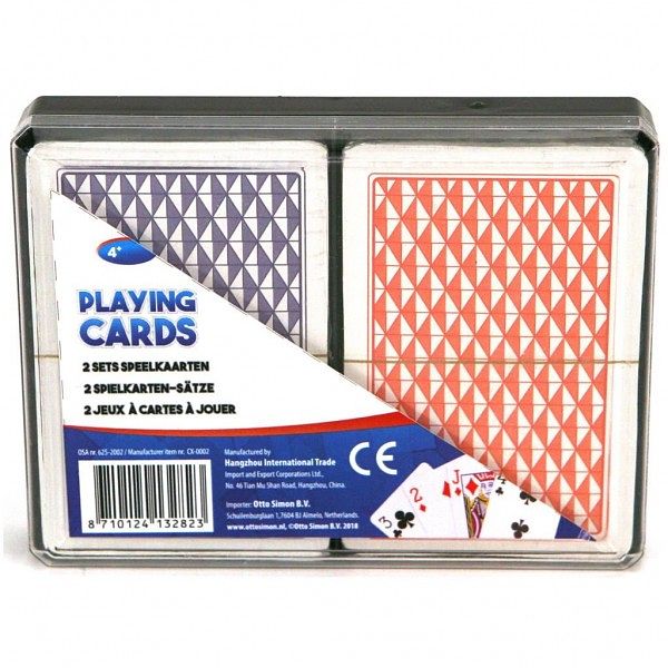 Foto van Speelkaarten in doos 2 sets