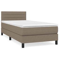 Foto van The living store boxspringbed - pocketvering - 90 x 200 cm - taupe