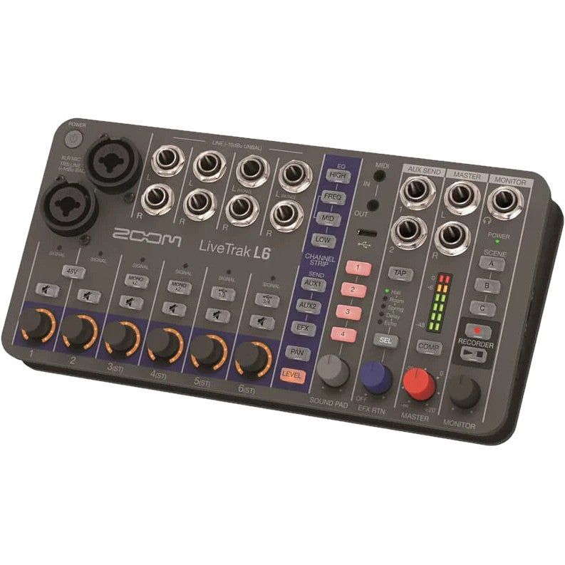 Foto van Zoom livetrak l-6 mixer en multitrack recorder