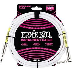 Foto van Ernie ball 6049 classic instrument cable, 3 meter, wit