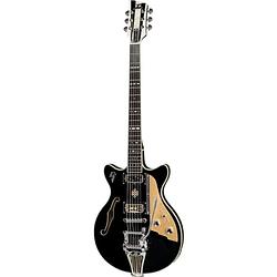 Foto van Duesenberg alliance joe walsh black semi-akoestische gitaar met koffer