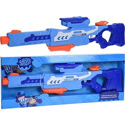 Foto van 2x waterpistolen/waterpistool blauw van 77 cm kinderspeelgoed - waterpistolen