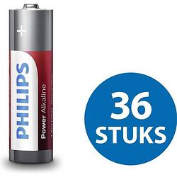 Foto van Philips power aa/lr6 batterijen â€“ 1.5v alkaline â€“ voordeelverpakking 36 stuks