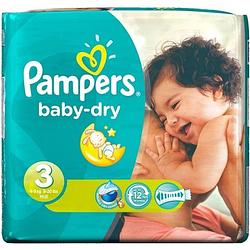 Foto van Pampers baby-dry luiers - maat 3 - 30 stuks (6-11kg) x8