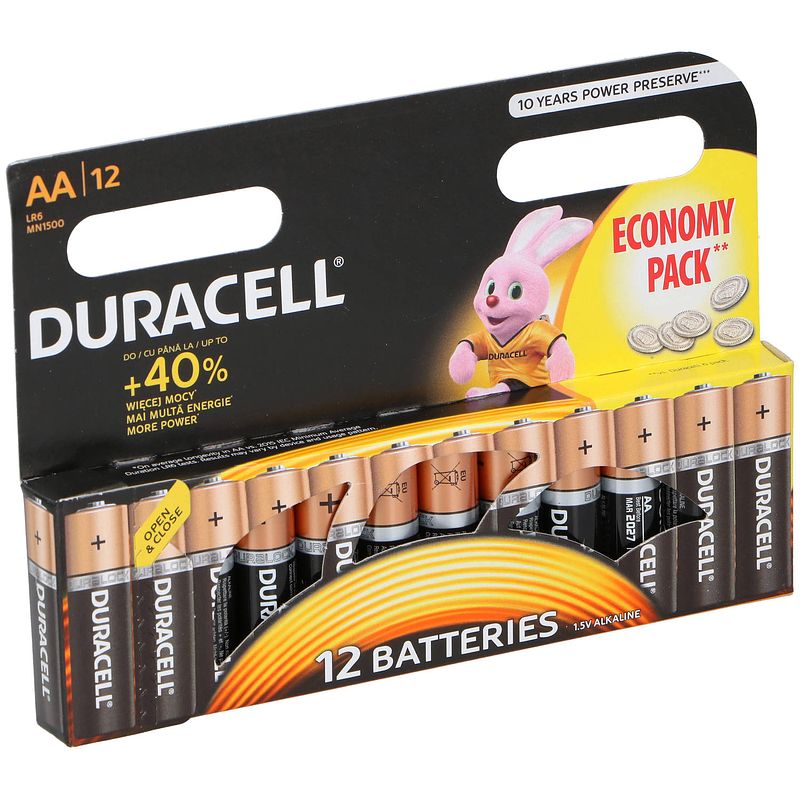 Foto van Duracell batterijen r06 aa 12 stuks