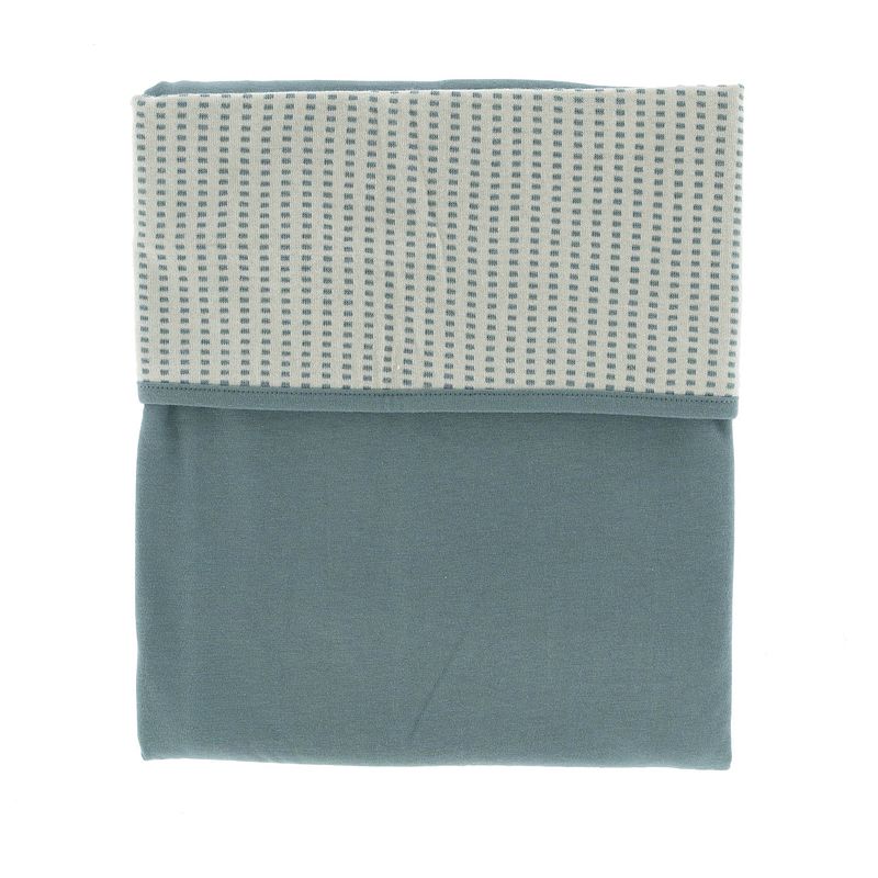 Foto van Snoozebaby organische wiegdeken smokey green - 75x100 cm