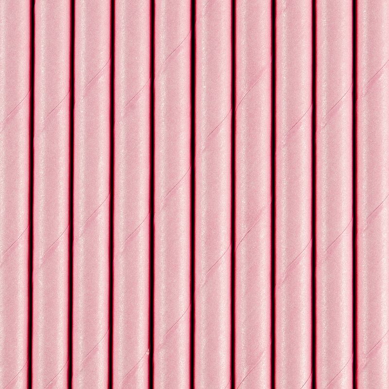 Foto van Drinkrietjes - papier - 10x - roze - 19,5 cm - rietjes - drinkrietjes