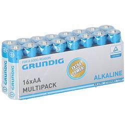 Foto van Grundig r06 aa batterijen 1.5 volt 16 stuks - alkaline batterijen - voordeelpak