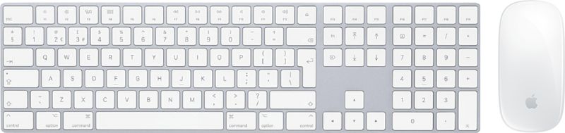 Foto van Apple magic keyboard met numeriek toetsenblok qwerty + apple magic mouse