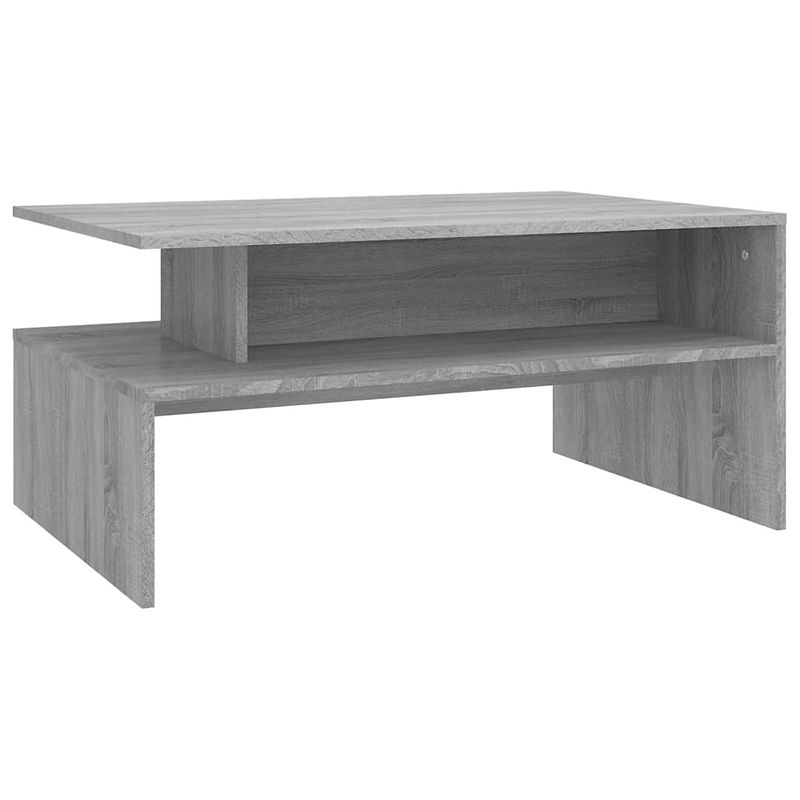 Foto van Vidaxl salontafel 90x60x42,5 cm bewerkt hout grijs sonoma eikenkleurig