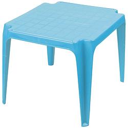 Foto van Sunnydays kindertafel - blauw - kunststof - buiten/binnen - l56 x b51 x h44 cm - bijzettafels - bijzettafels