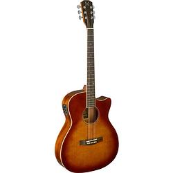 Foto van J.n guitars bessie bes-ace dark cherry burst e/a westerngitaar