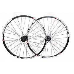 Foto van Shimano wielset deore atb 27 inch(584) schijfrem aluminium 32s zwart