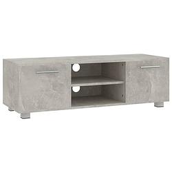 Foto van The living store tv-kast betongrijs 110x40x35 cm - trendy design - hoge kwaliteit