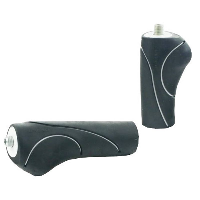 Foto van Widek handvatten urban 90/120 mm rubber zwart/wit 2 stuks