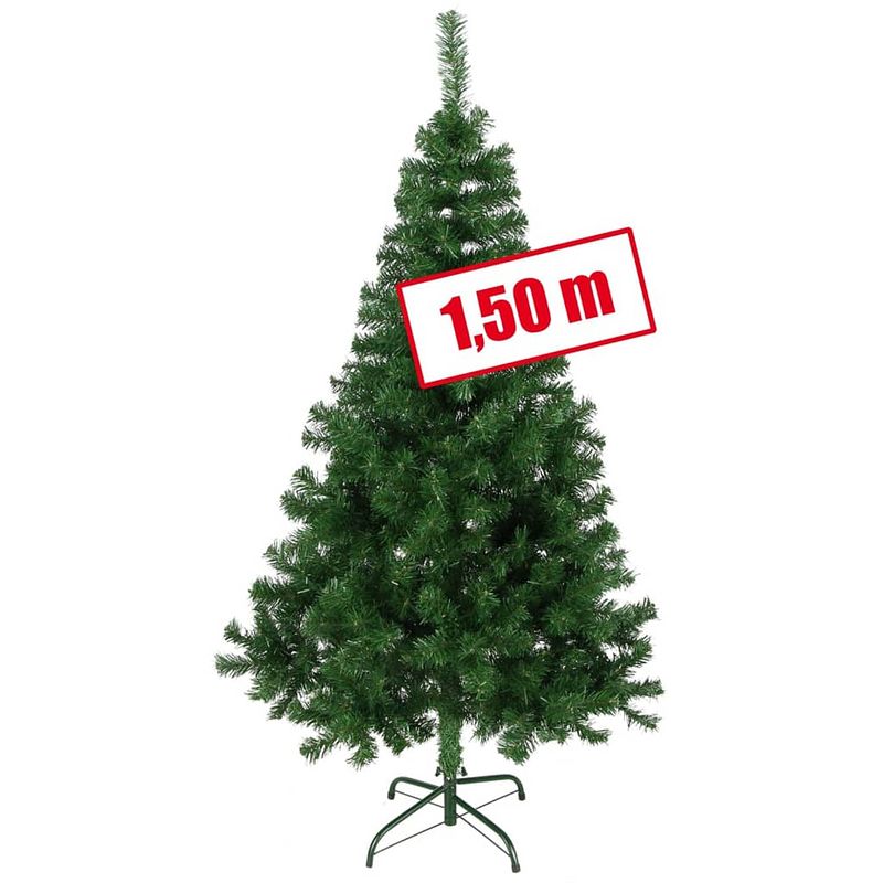 Foto van Hi kerstboom met metalen standaard 150 cm groen