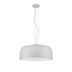 Foto van Moderne hanglamp baron - metaal - wit - 4 lichts - hoogte verstelbaar - hanglampen eetkamer