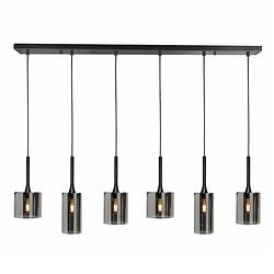 Foto van Highlight hanglamp diverso 6 lichts l 110 cm zwart