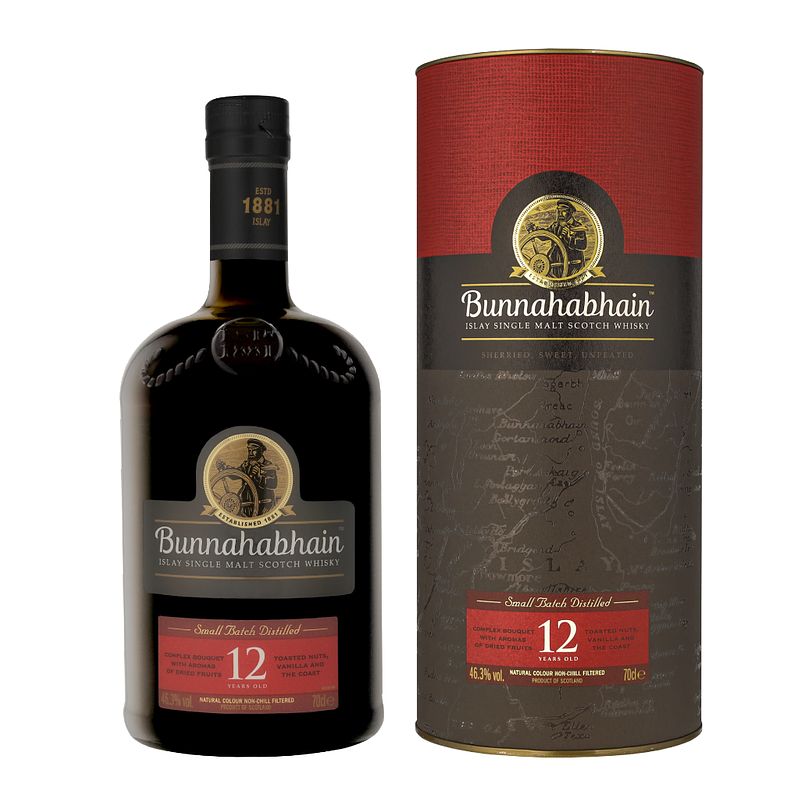Foto van Bunnahabhain 12 years 70cl whisky + giftbox
