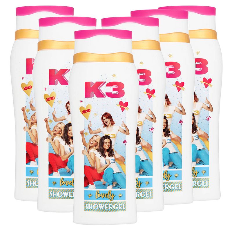 Foto van Studio 100 - k3 - bad & wasgel - 6 x 250 ml - voordeelverpakking