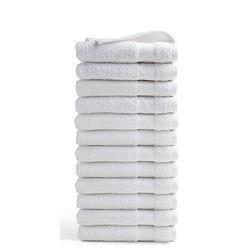 Foto van Seashell hotel handdoek - 12 stuks - white - 50x100cm
