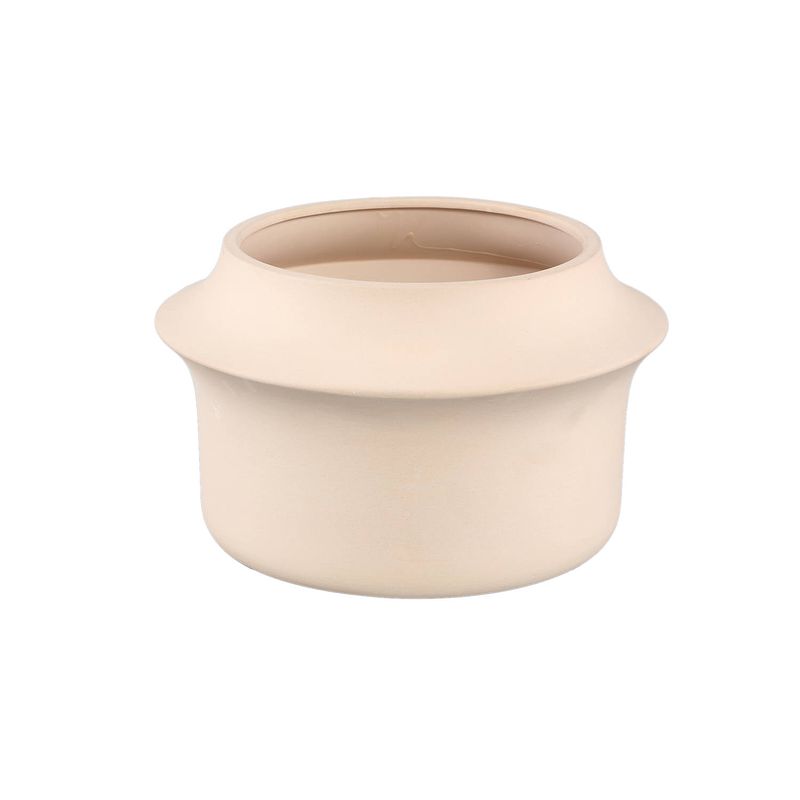 Foto van Ptmd vivaldi cream ceramic pot round low