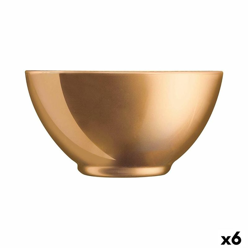 Foto van Kom luminarc flashy gouden glas 500 ml (6 stuks)