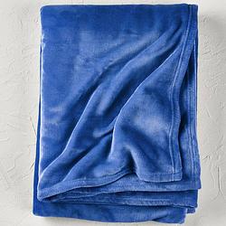 Foto van De witte lietaer fleece deken snuggly lapis blue - 150 x 200 cm - blauw