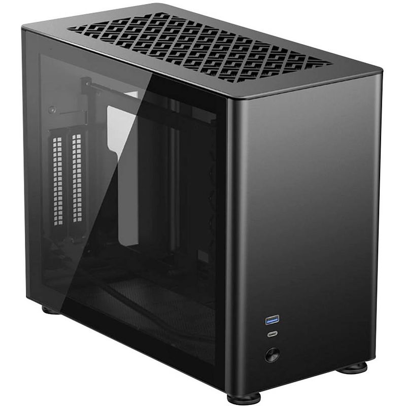 Foto van Jonsbo a4 black mini-tower pc-behuizing, gaming-behuizing zwart