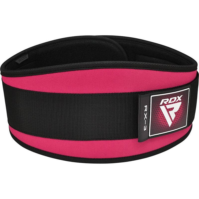 Foto van Rdx sports x3 gewichtsriem - neopreen - roze - size: s