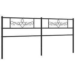 Foto van Vidaxl hoofdbord 180 cm metaal zwart