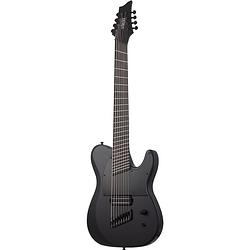 Foto van Schecter pt-8 ms black ops elektrische gitaar satin black open pore