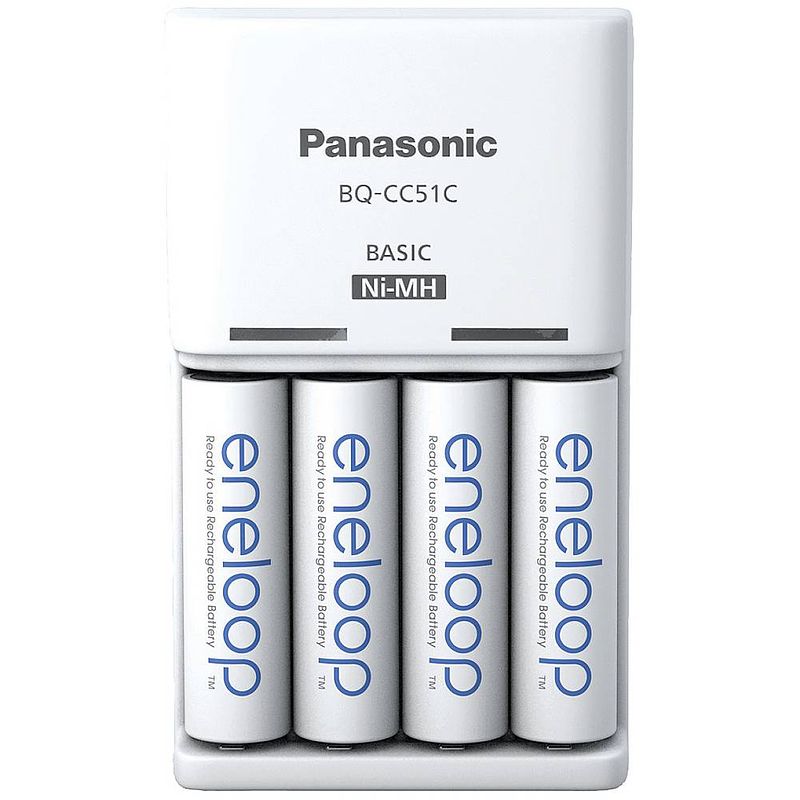 Foto van Panasonic basic bq-cc51 + 4x eneloop aa stekkerlader nimh aaa (potlood), aa (penlite)