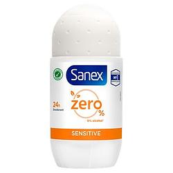 Foto van Sanex zero% sensitive gevoelige huid deodorant roller 50ml bij jumbo