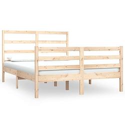 Foto van Vidaxl bedframe massief grenenhout 120x190 cm 4ft small double