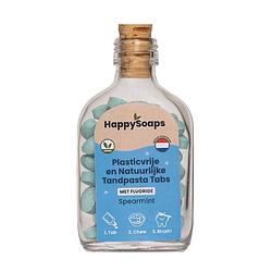 Foto van Happysoaps fluoride tandpasta spearmint tabs
