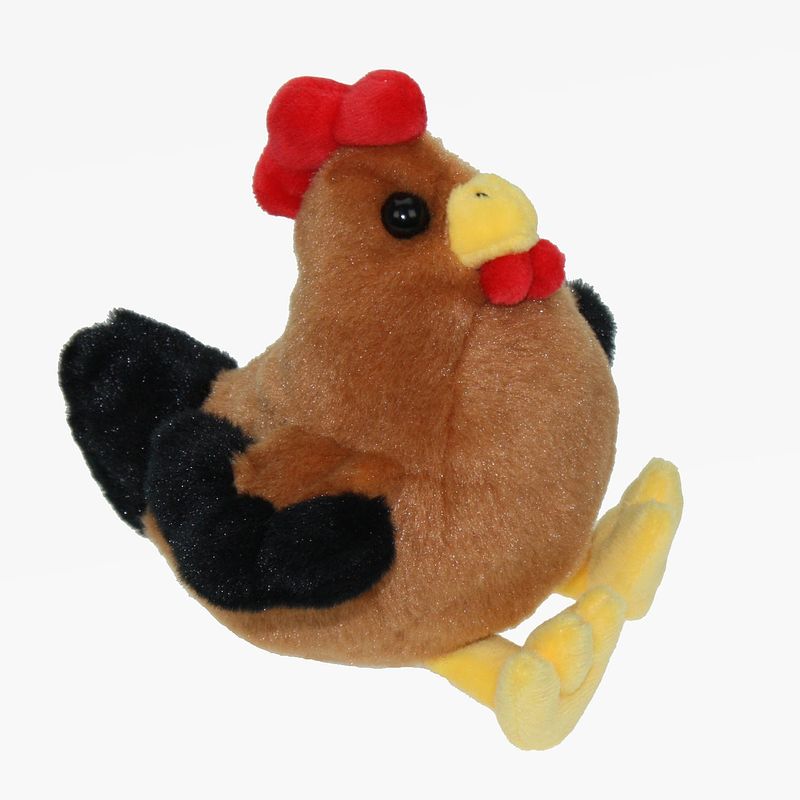 Foto van Pluche knuffel dieren kip vogel van 15 cm - vogel knuffels