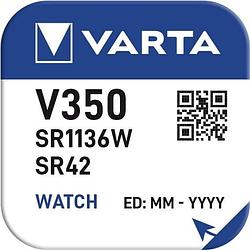 Foto van Varta knoopcel batterij varta v350 sr1136w en sr42 350101111