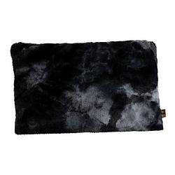 Foto van Ptmd linde black faux fur cushion rectangle