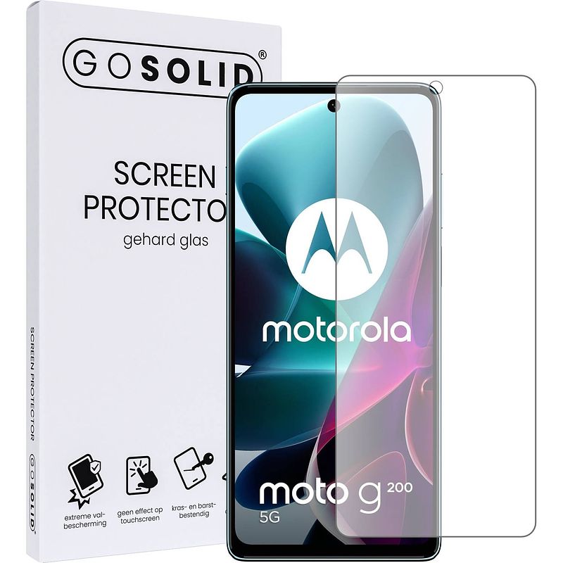 Foto van Go solid! screenprotector voor motorola moto g200 gehard glas