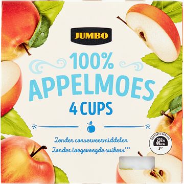 Foto van Jumbo 100% appelmoes 4 x 100g