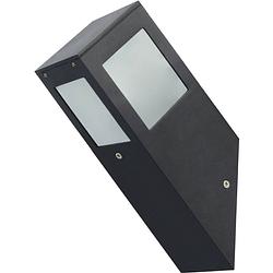 Foto van Led tuinverlichting - buitenlamp - kavy 1 - wand - aluminium mat zwart - e27 - vierkant