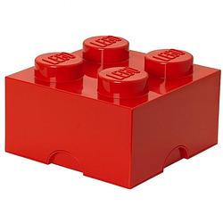 Foto van Lego brick 4 opbergbox - rood
