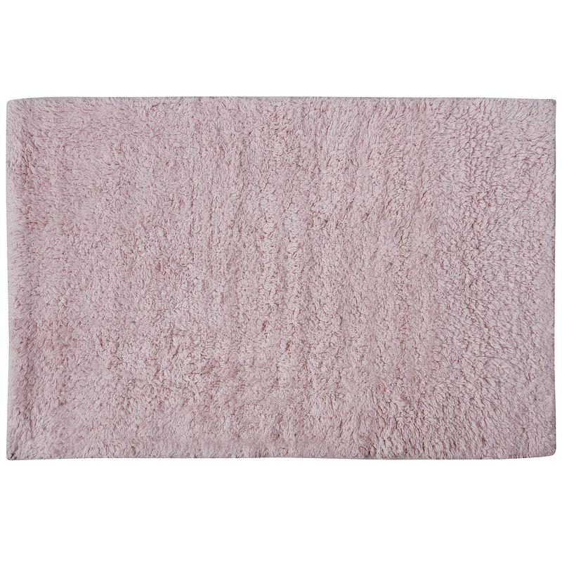 Foto van Msv badkamerkleedje/badmat voor op de vloer - lichtroze - 45 x 70 cm - badmatjes